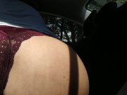 Preview 5 of I wet my purple panties in my car