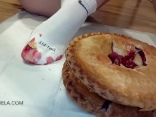 Sensually Crushing Cherry Pies in White_Socks