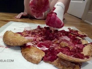 Sensually Crushing Cherry Pies_in White Socks