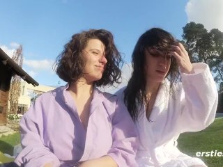 Hairy Amateur Babes Getting Dirty in the Shower