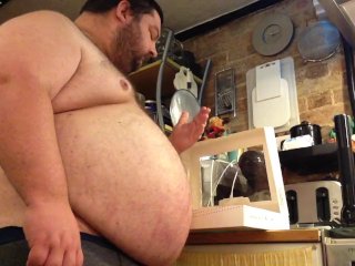 fat, eating, bear, solo male