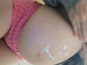 Preview 6 of Pregnant hotwife adores to show off her body while massages her big belly