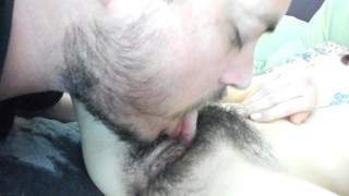 Hairy pussy Fucks Cums and Squirts all over