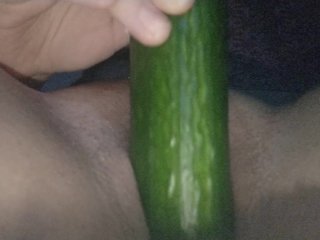 Using a Cucumber to Cum