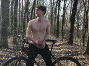 Preview 1 of Horny Teenager and Hot trip by bicycle ! 1 - TRIP. 2 - CUMSHOT ! / BIG DICK