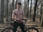 Preview 2 of Horny Teenager and Hot trip by bicycle ! 1 - TRIP. 2 - CUMSHOT ! / BIG DICK