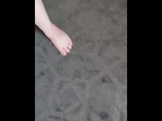 being Mrs Kitty and playing with my boobs.