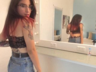 Mady gets naked and oiled to assjob black cock (part 1)