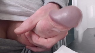 Thick Load Oozes FPOV Big White Cock