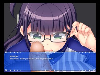 hentai game, dumb teen, nerdy girl glasses, big tits
