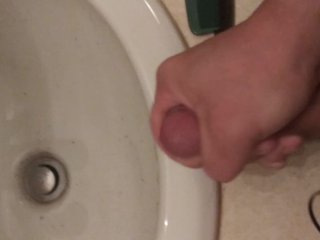 Shooting big load down drain