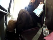 Preview 5 of A flying orgasm - Rosario Gallardo masturbating during flight to Prague