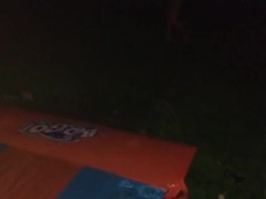 Cheating neighbors wife on slip and slide naked after party for 4th of july