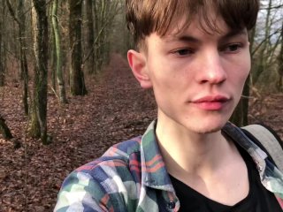 Camping with Daddy Outdoor /Daddy Filmed Me & CUM AS VULCANO / Cute boy