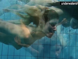 Andrea and Monica hot teens_in the pool