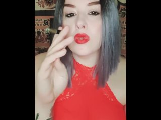 Sexy Bbw Smokes, Toys, Makes Fun a Dudes Tiny Dick_and Tells Him HowTo Cum