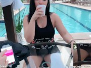 Preview 5 of HOT Public female orgasm interactive toy beautiful face agony torture Girl