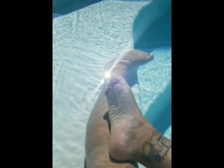 After Long Day at School, Latina Teen Soaks Feet