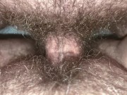 Preview 2 of Watching My Hairy Pussy Get Fucked Slowly