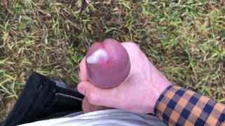 OUTDOOR IN THE COLD WEATHER A Horny BOY With A HUGE DICK 23Cm Jerks Off