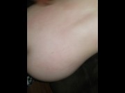 Preview 2 of Sexy white blonde creams & squirts on my dicc and lets me nut in her!!