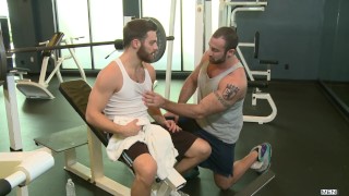 Men.com - Hunk dude gets analized by his muscular trainer