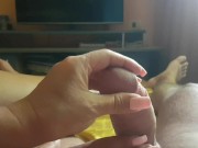 Preview 4 of MOM PLAYING WITH STEPSON DICK UNTIL CUM MANY TIMES IN HER HAND