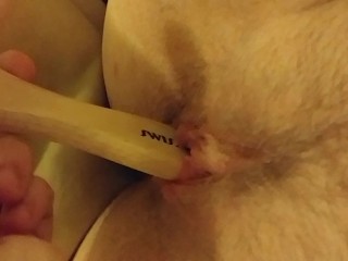 First Time Recording. first Time Hairbrush Penetration.