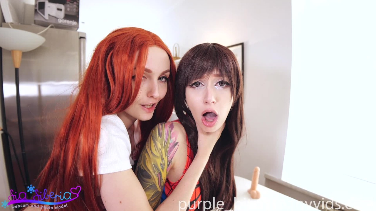 SpiderMan Cosplay - Lesbian, Strapon Anal Fuck + sakura Chaturbate Stream