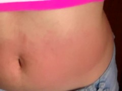 Paula's red belly after slapping and biting Fantasy of Paula