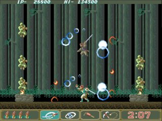 ninja spirit, cartoon, video game, arcade