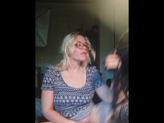 Removes Roman knee high sandals while masturbating, cums after licking shoe