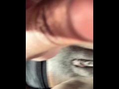 Public Bathroom! Sneak play w/ fat wet pussy, Wants boss to walk in & help!