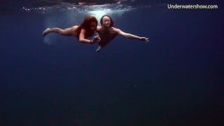 Submerged Hot Babes Underwater