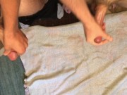 Preview 6 of Two straight guys jerking their big cocks