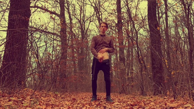 Horny Boy WANKING HIS Big DICK  IN FOREST ...