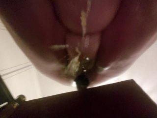 anal, eggplant insertion, squirting, anal insertion