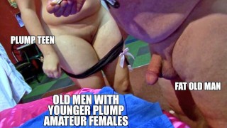 Older men with younger plump females