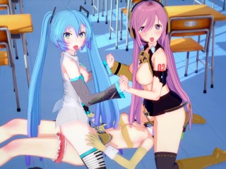VOCALOID FUTA GUMI FUCKS MIKU AND GUMI AFTER LES SEX