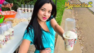 MamacitaZ - Young Petite Colombian Street Vendor Rides Cock Like a Pro