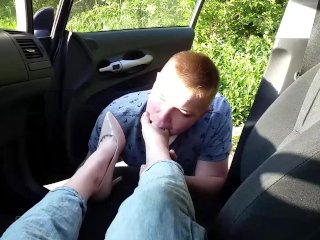 High Heels_Licking Public Foot Domination