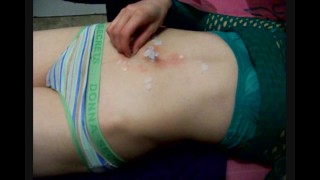 Hot Wax On The Navel Of My Little Stepcousin Of 18 Years Belly Torture