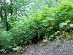 Peeing On The Bench Along The Path