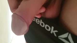 Close up of dick while pissing