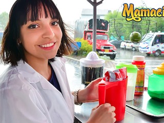 MamacitaZ - Petite Amateur Latina Teen Picked up from Work to get Fucked