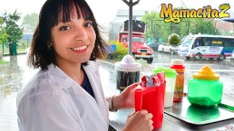 MamacitaZ - Kleine amateur Latina tiener opgepikt van werk om geneukt te worden