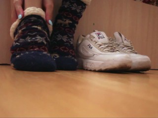 One day of sexy_Russian's feetgirl with sock's and oil