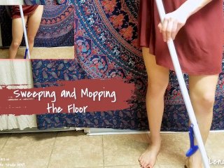 Sweeping and Mopping the Kitchen Floor