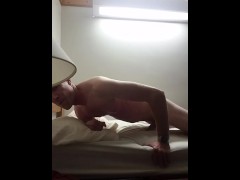 Rod Swift humping the bed to orgasm