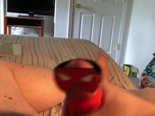 My Cock Cos-Play of Spider-Man, Spinning Webs